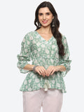 Floral Printed Muslin Kurti