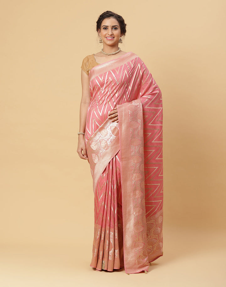 Zari Jaal Banarsi Plain Saree