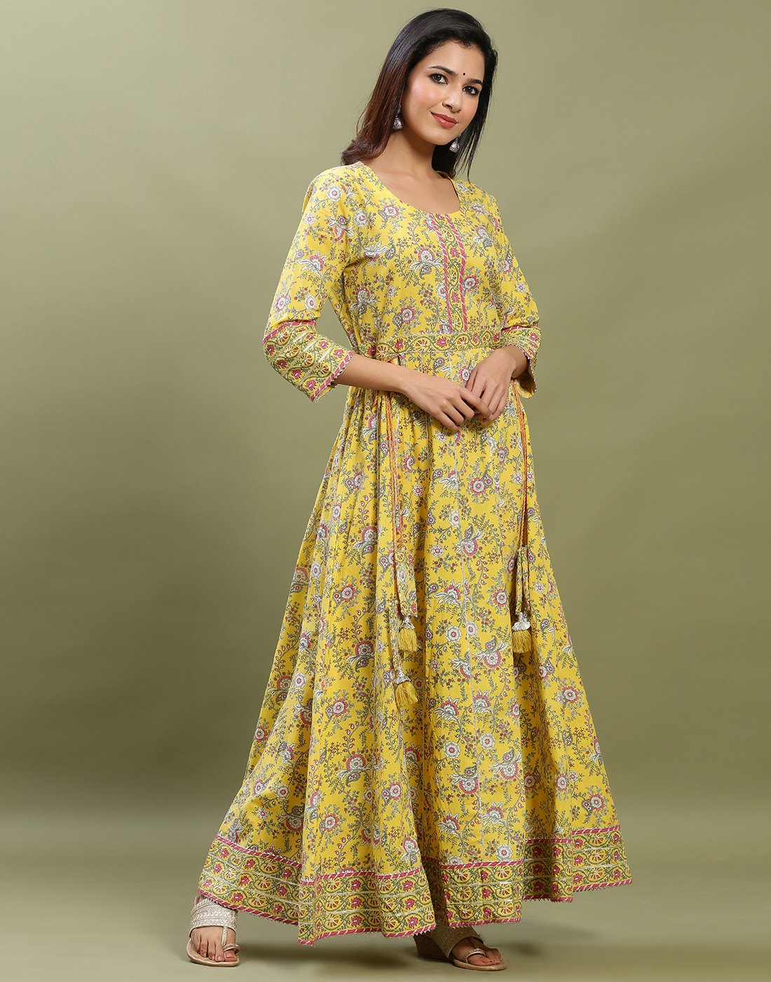 Anarkali Cotton Printed Kurti