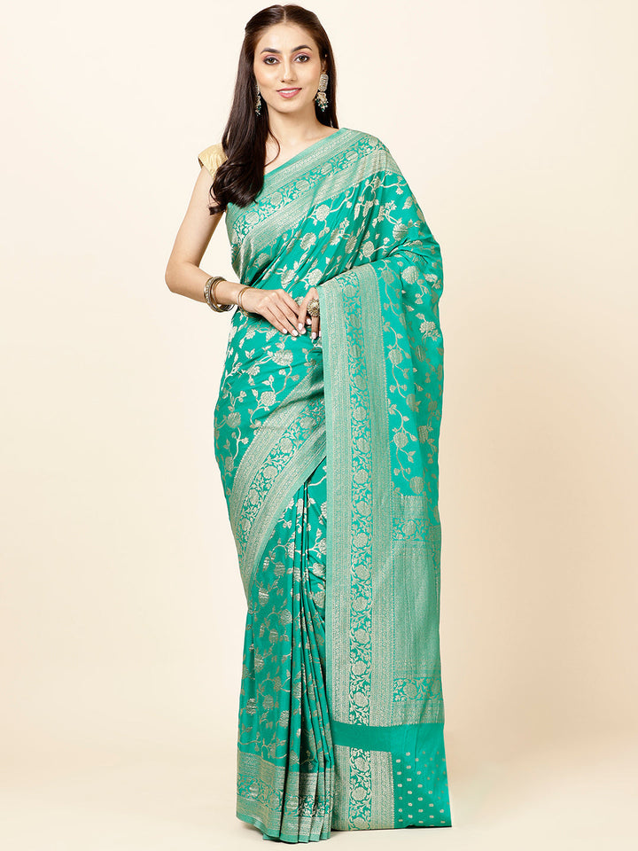 Zari Jaal Plain Georgette Saree