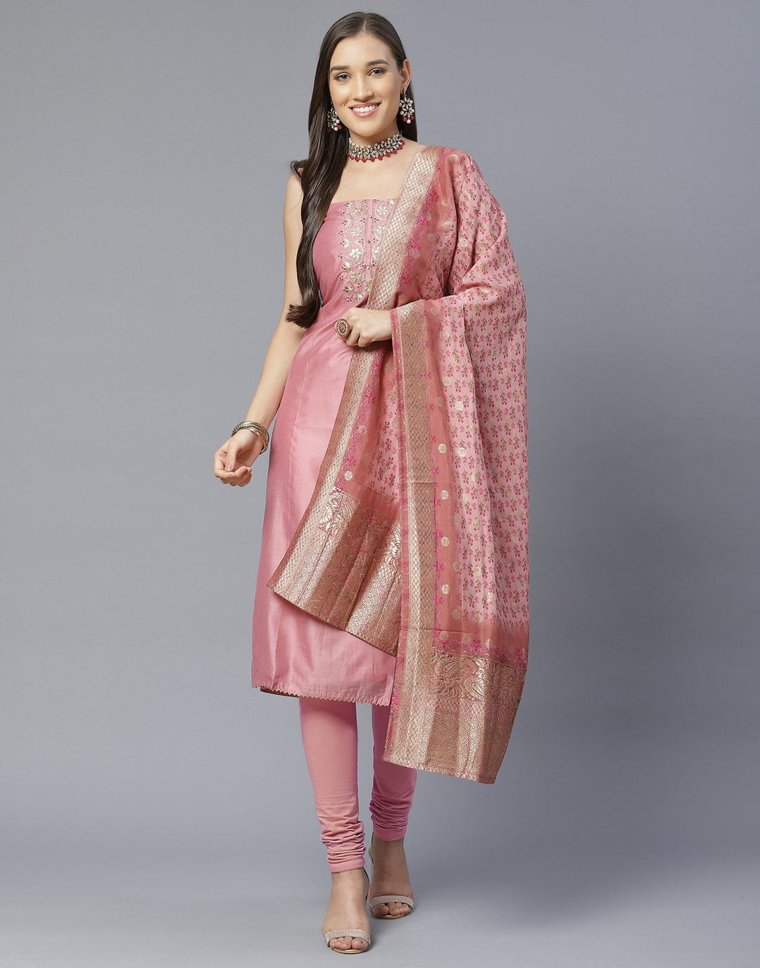Chanderi Suit Set
