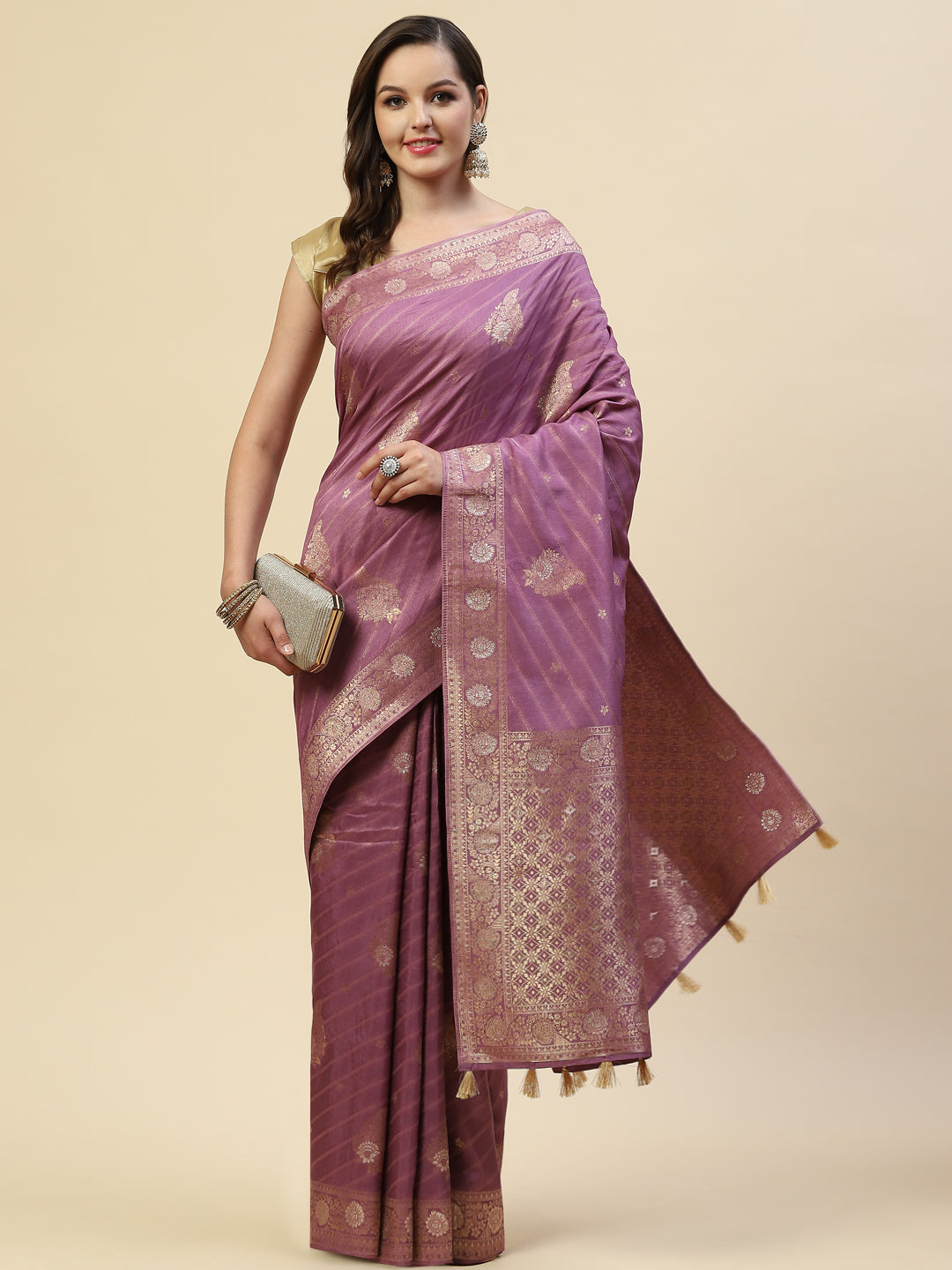 Zari Jaal Handloom Woven Saree
