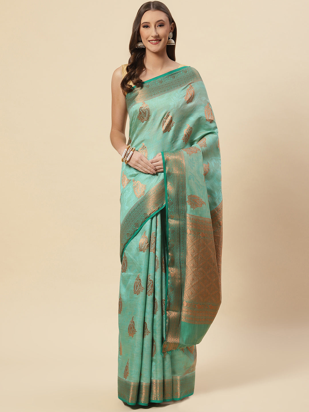 Zari Booti Handloom Woven Saree