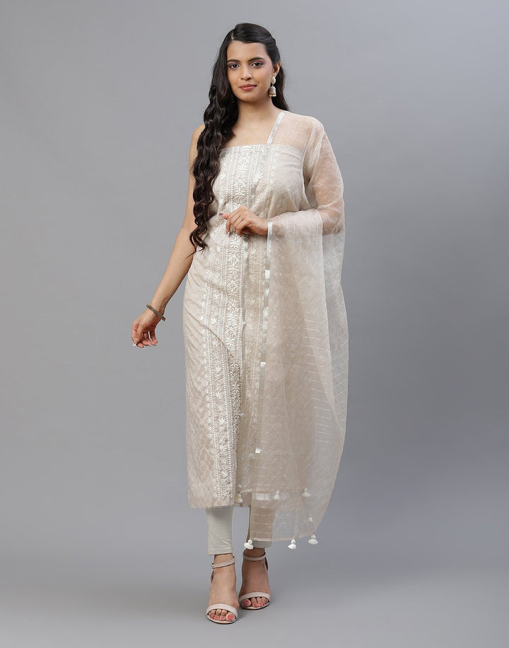 Chanderi Embroidered Suit piece