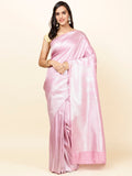 Plain Zari Border Woven Handloom Saree