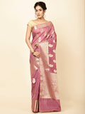Zari Border Booti Woven Cotton Saree