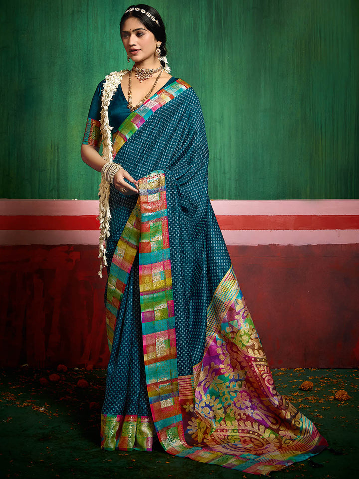 Bandhani Printed Art Silk Saree