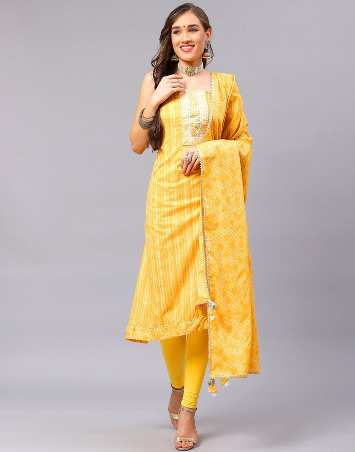 Cotton Embroidered Suit Piece