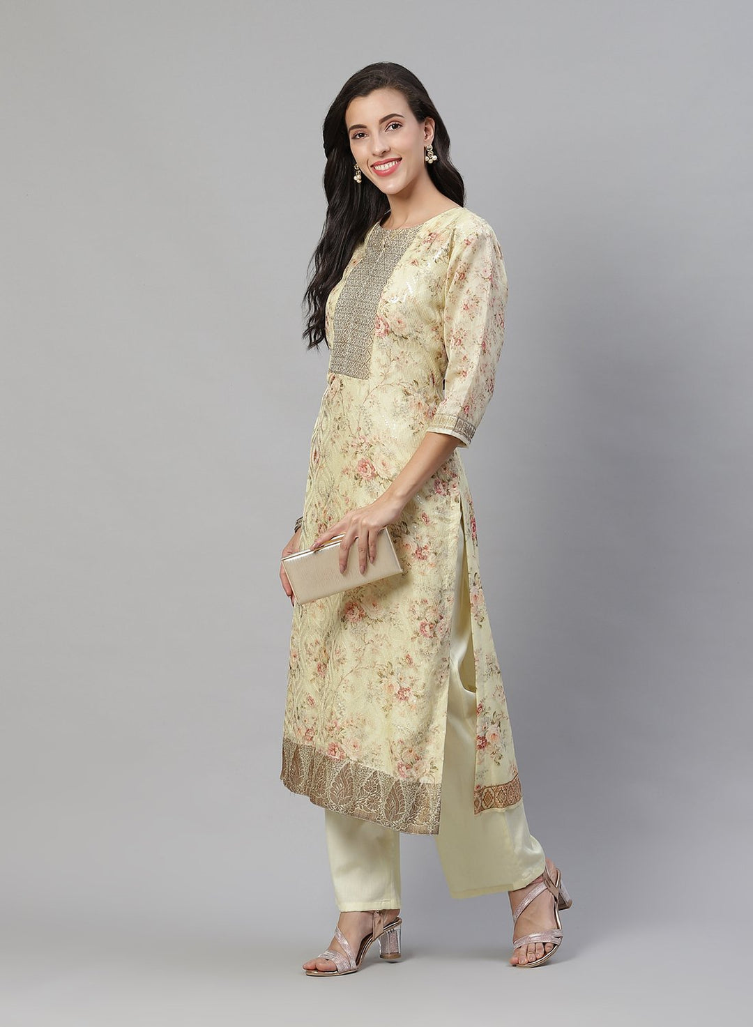 Printed Cotton Kurti With Pant