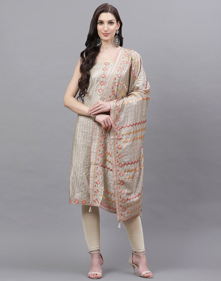 Chanderi Embroidered Suit piece