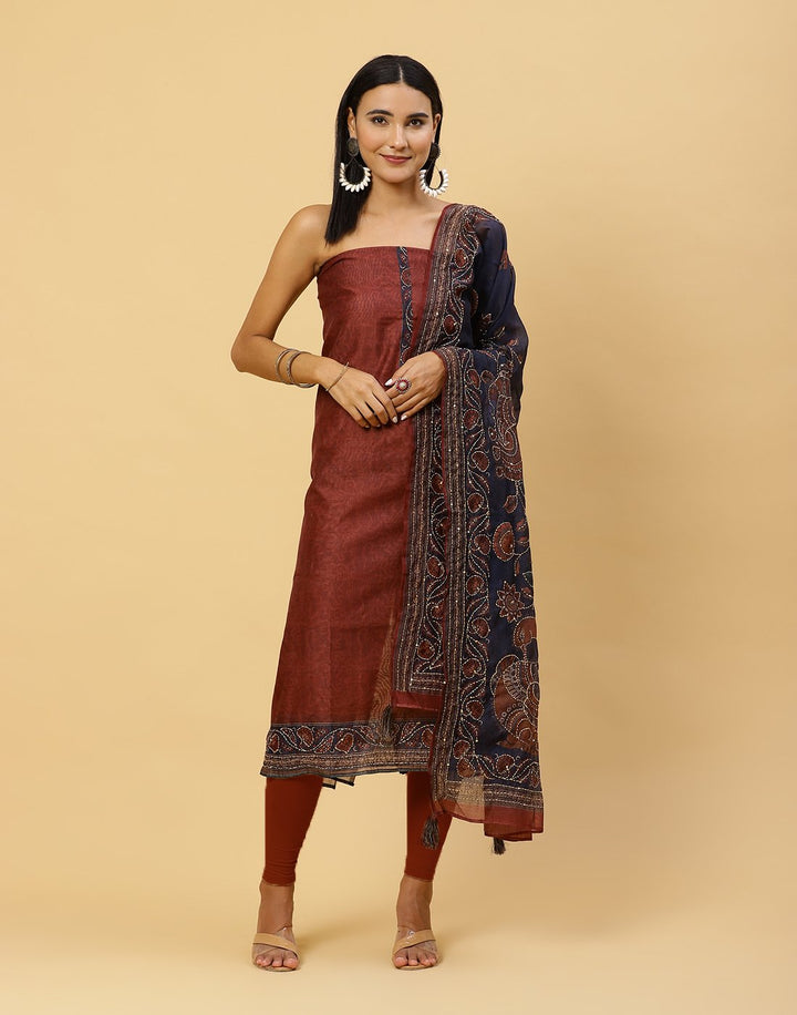 Embroidered Chanderi Suit Piece