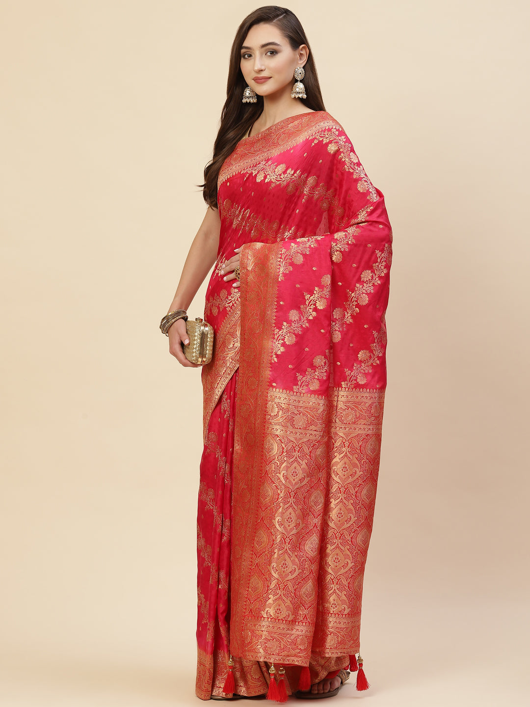Zari Jaal Handloom Woven Saree