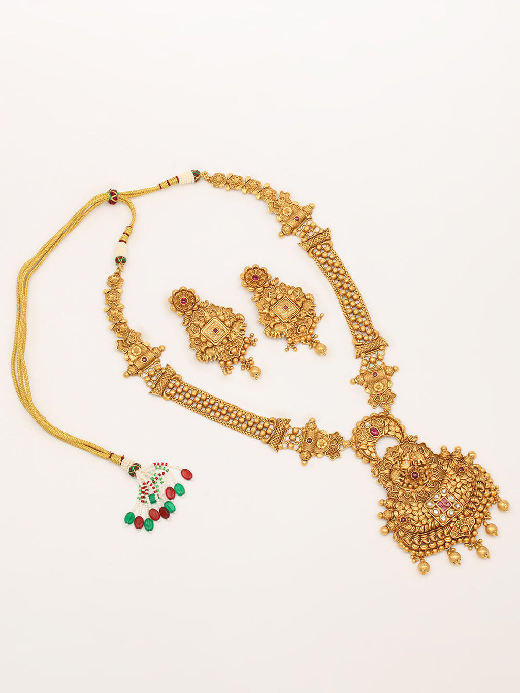 Gold Plated Necklace With Earrings