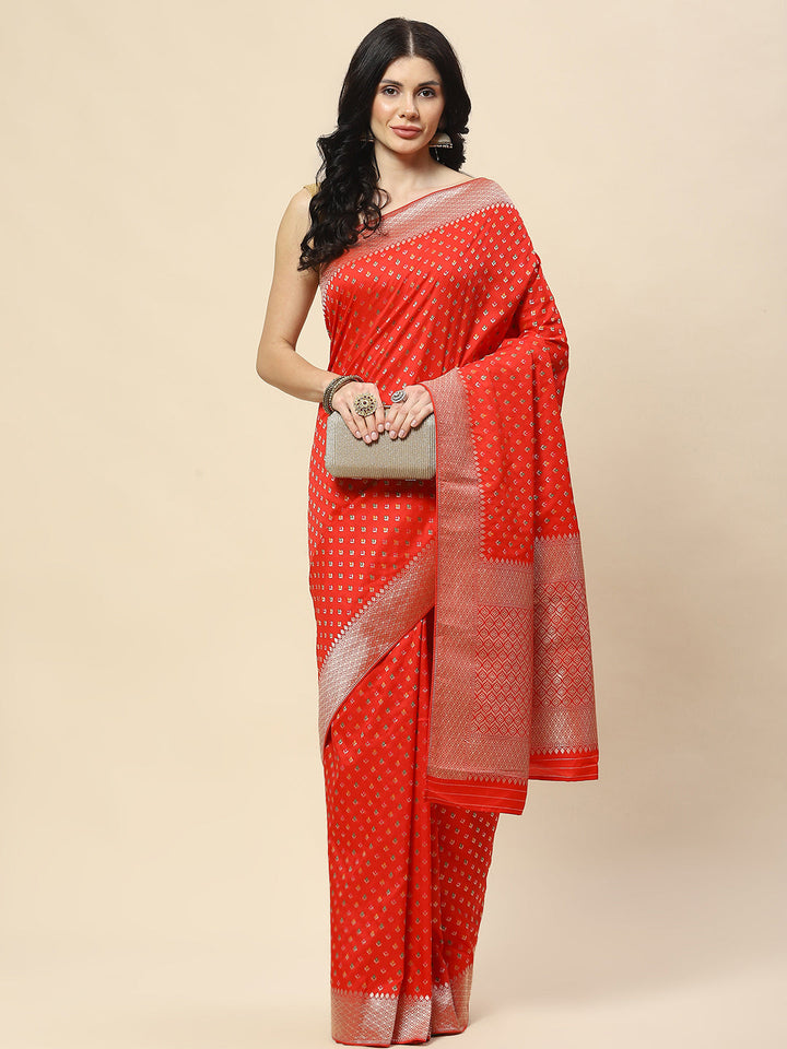 Zari Booti Woven Art Silk Banarsi Saree