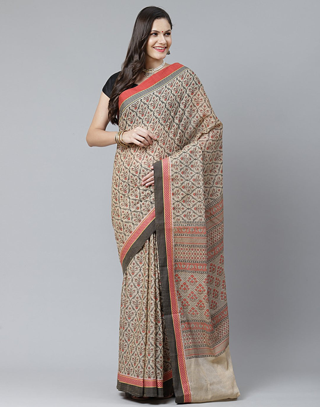 Traditional Cotton Printed Saree