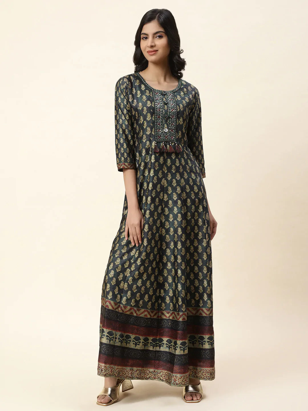 Printed Handloom Anarkali Kurta
