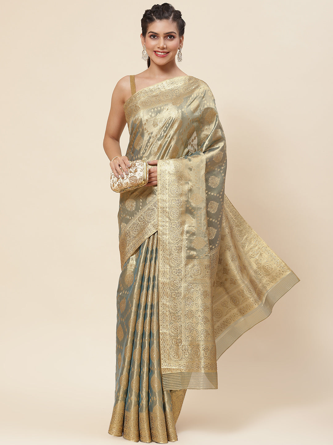 Zari Booti Woven Banarasi Saree