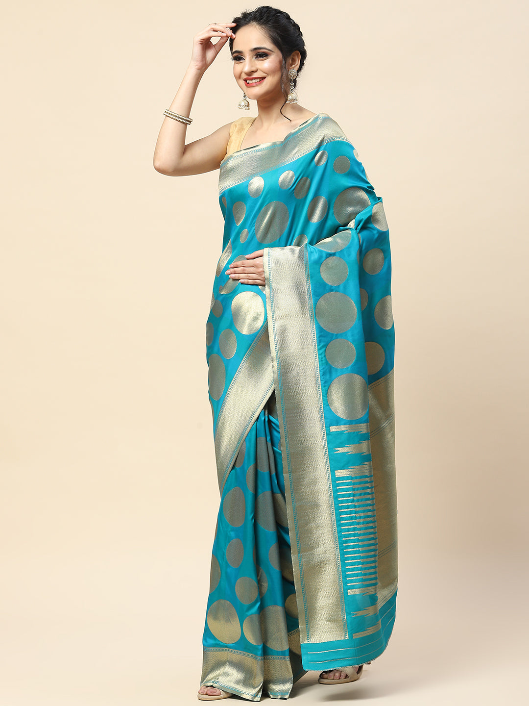 Zari Jaal Banarasi Woven Saree