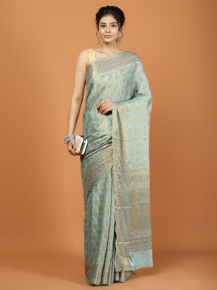 Zari Border Woven Chiffon Saree