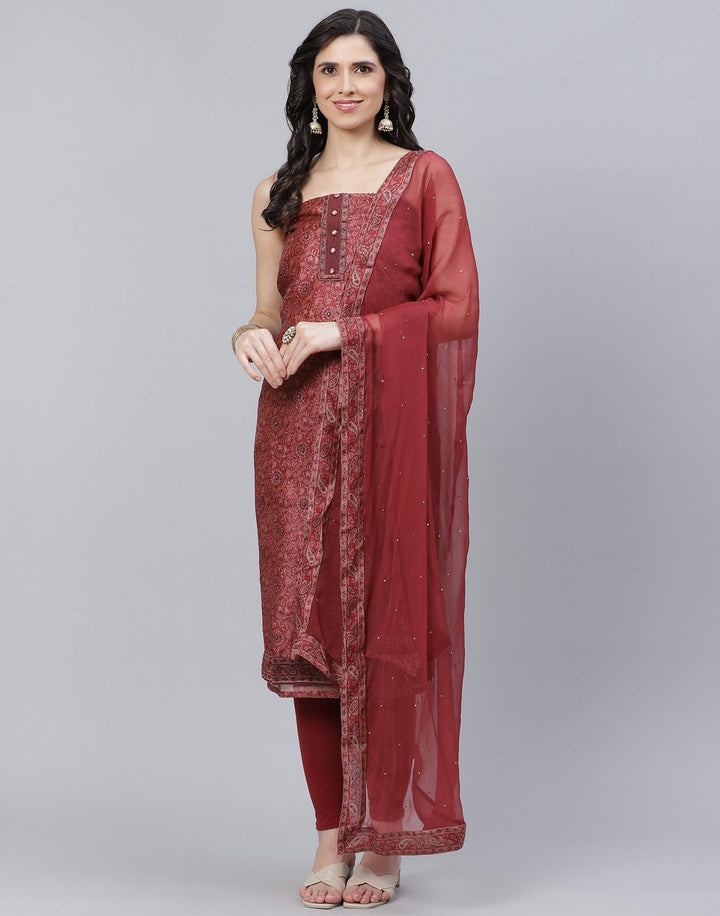 Chanderi Printed Suit Piece