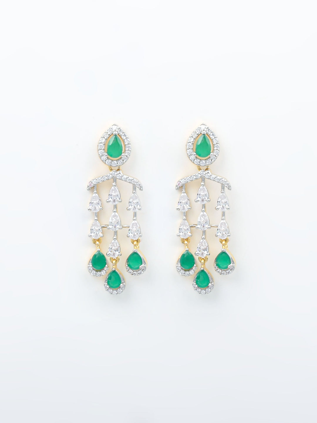 White Stones Drop &amp; Danglers Earrings