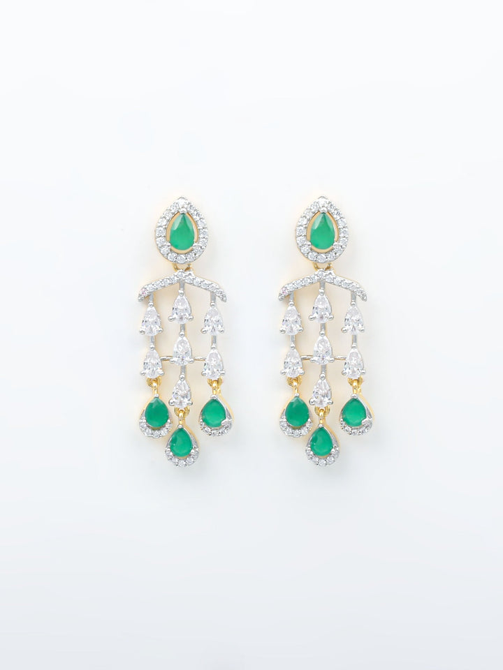 White Stones Drop &amp; Danglers Earrings