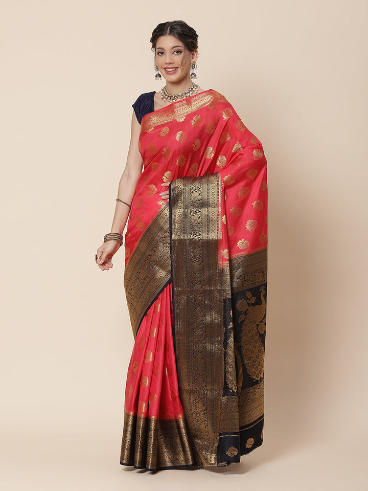 Zari Border Woven Art Handloom Saree