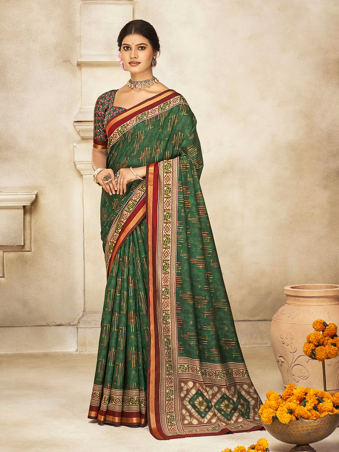 Printed Art Silk Saree