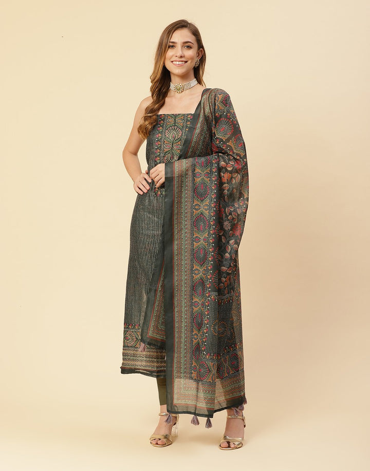Printed Chanderi Suit Piece