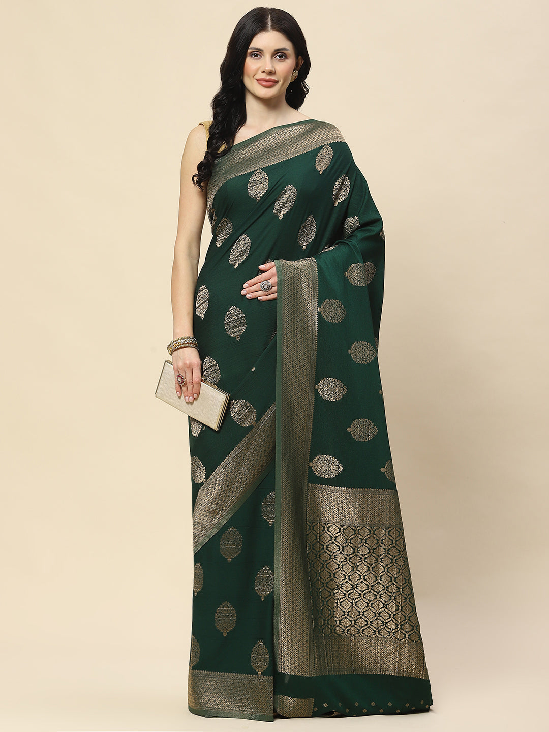 Zari Border Woven Art Tussar Saree