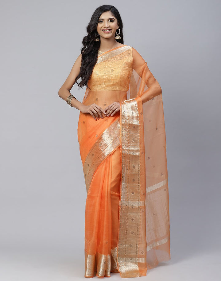 Plain Organza Saree