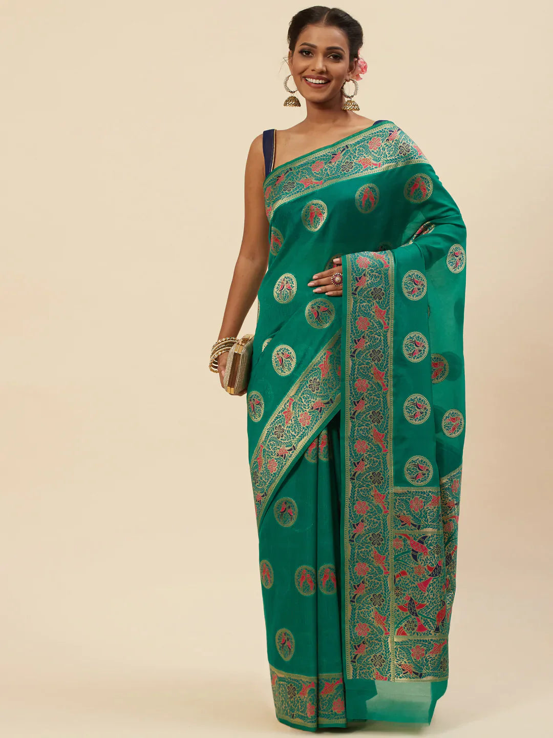 Zari Booti Handloom Woven Saree