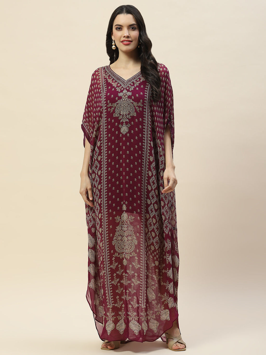 Digital Print Georgette Kaftan Kurta