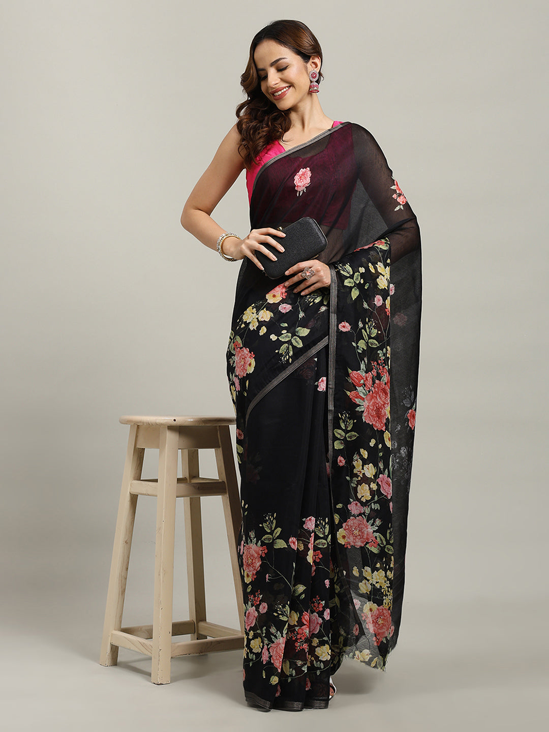 Maheshwari Printed Dola Cotton Saree