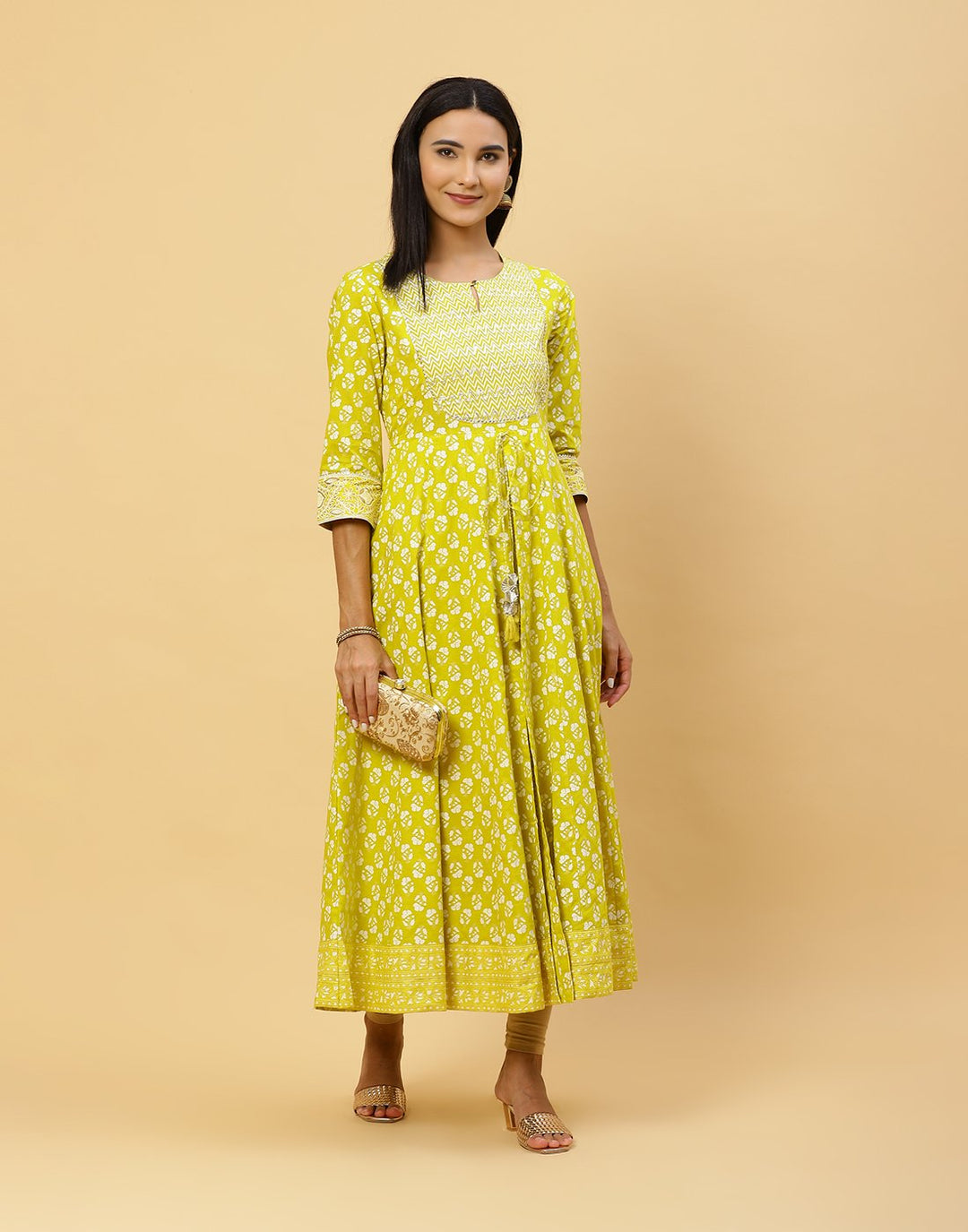 Printed Cotton Anarkali Kurti