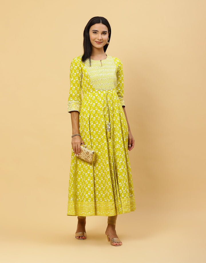 Printed Cotton Anarkali Kurti
