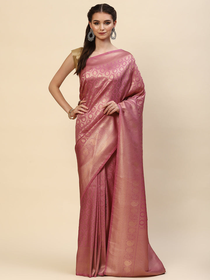 Brocade Zari Jaal Handloom Woven Saree