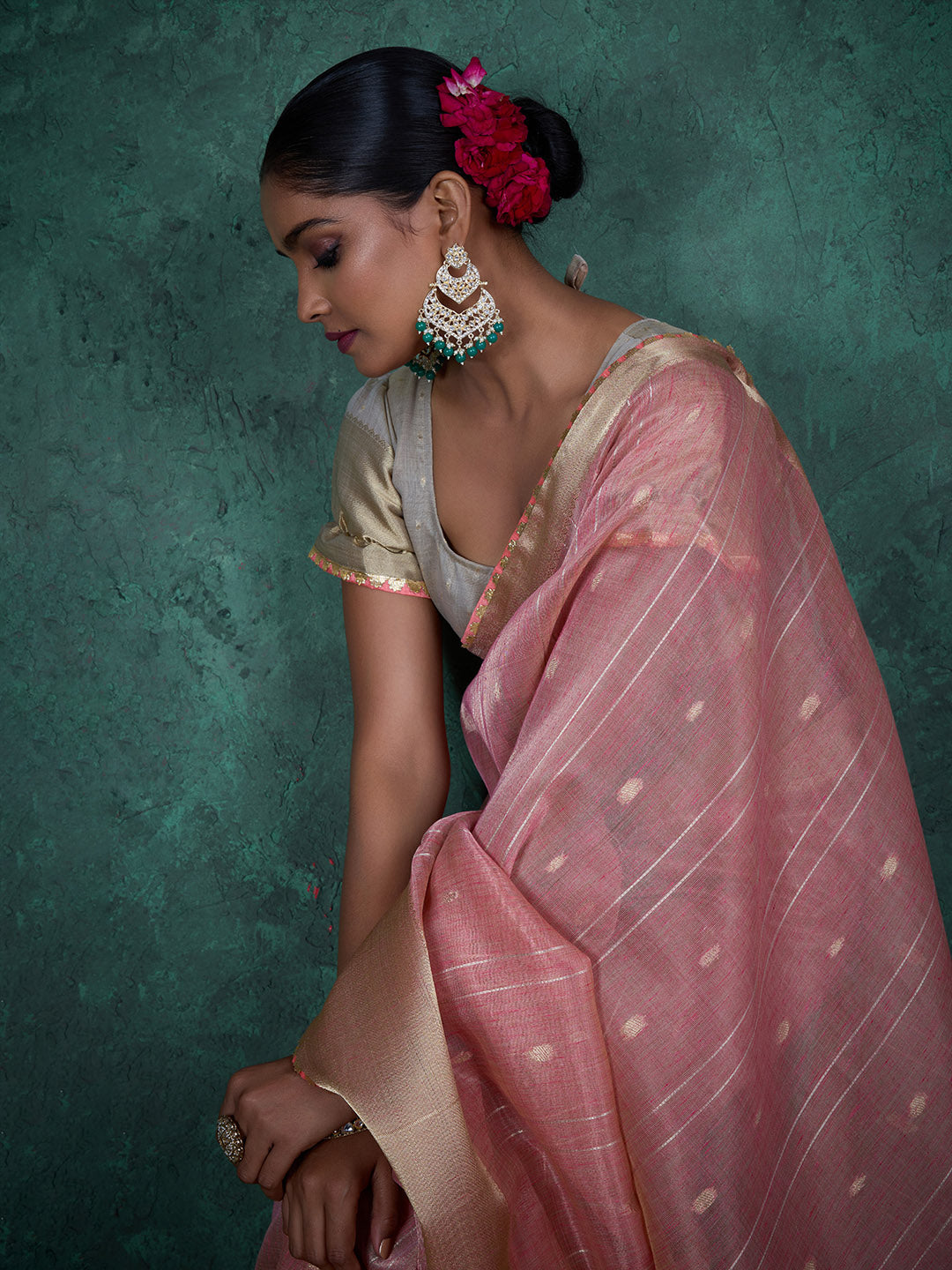 Woven Border Art silk Saree