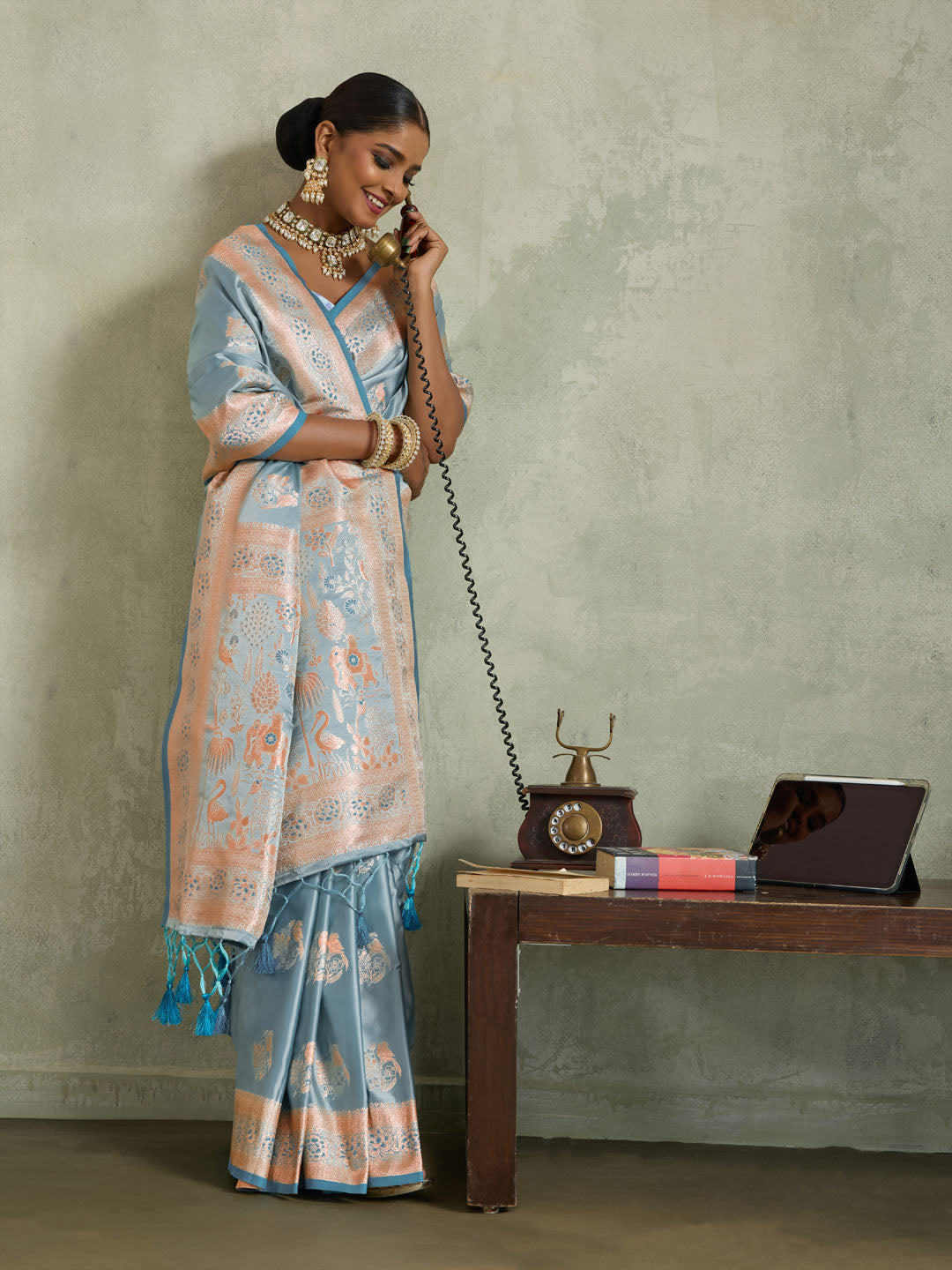 Woven Design Satin Silk Saree