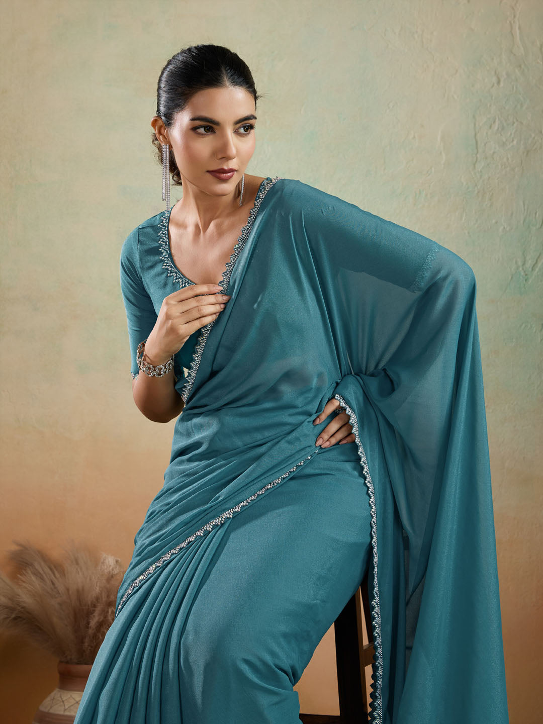 Woven Design Georgette Saree
