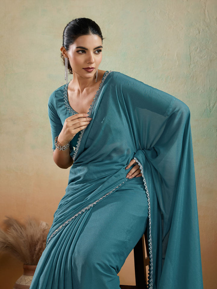 Woven Design Georgette Saree