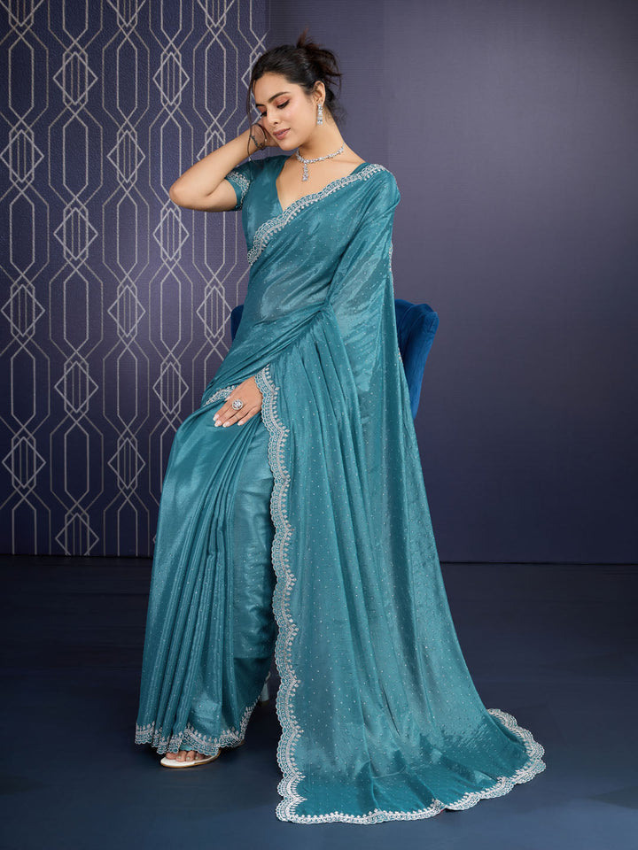 Embroidered Georgette Saree