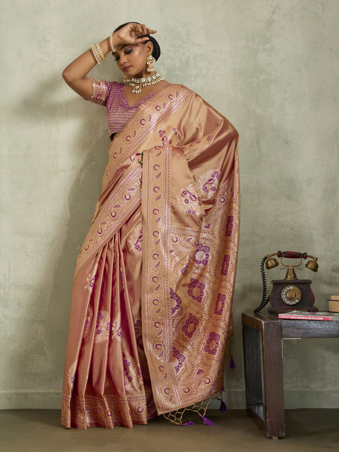 Woven Design Satin Silk Saree