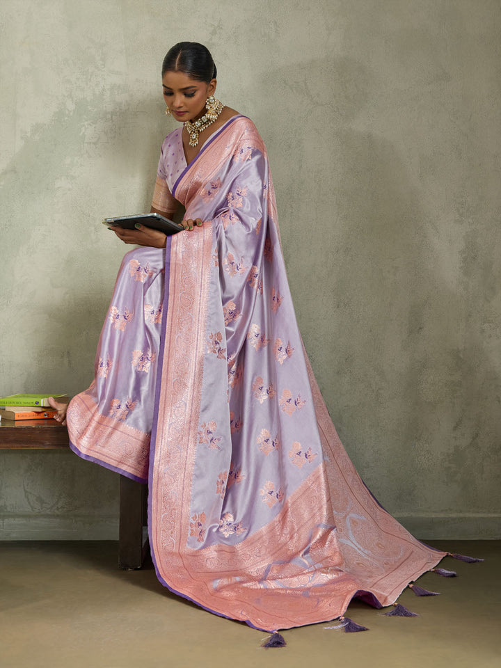 Woven Design Satin Silk Saree