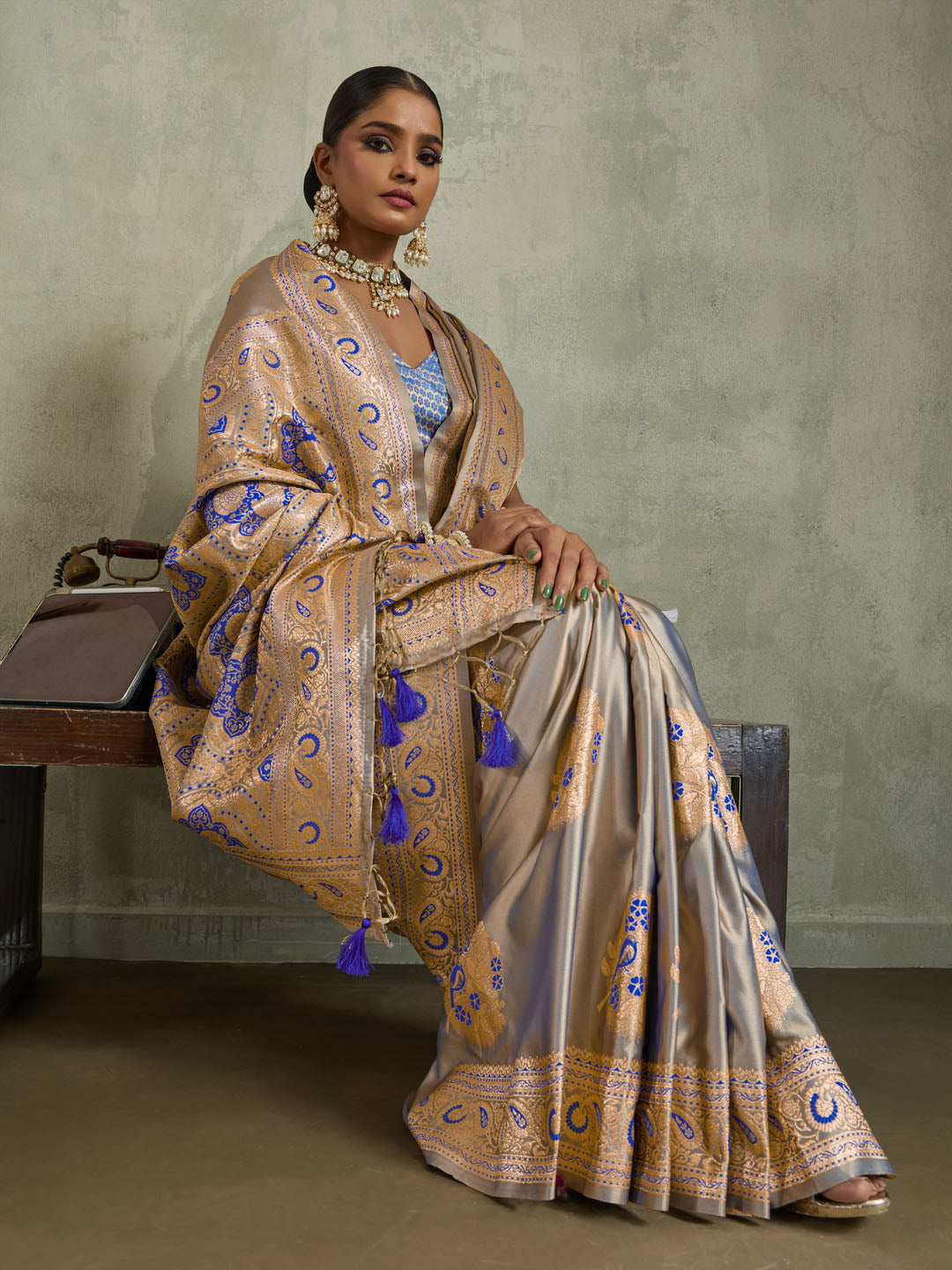 Woven Design Satin Silk Saree