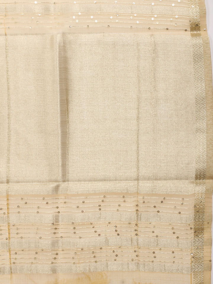 Plain Zari Border Organza Saree
