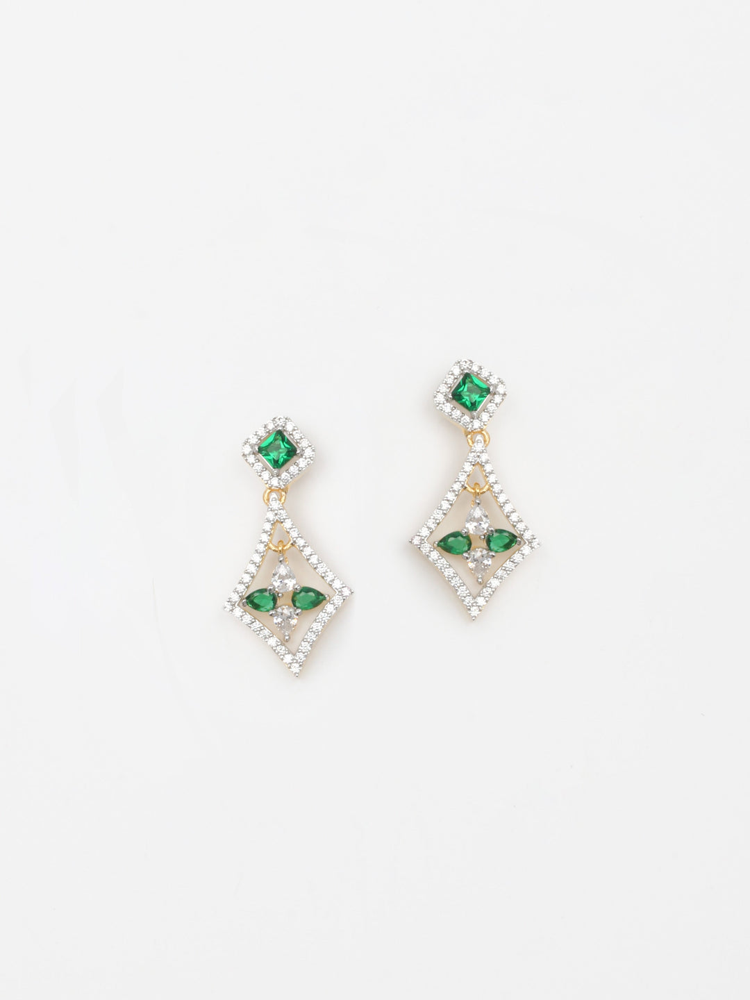 White Stones Drop &amp; Danglers Earrings