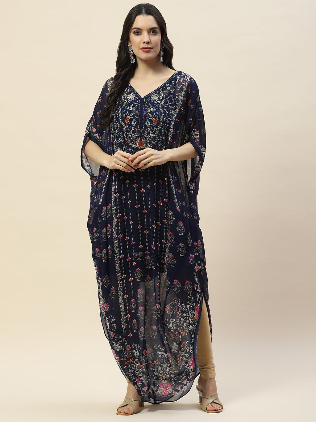 Digital Print Georgette Kaftan Kurta