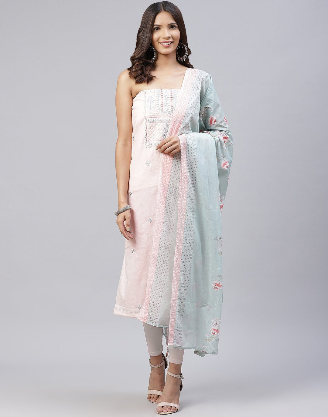 Cotton Embroidered Suit Piece