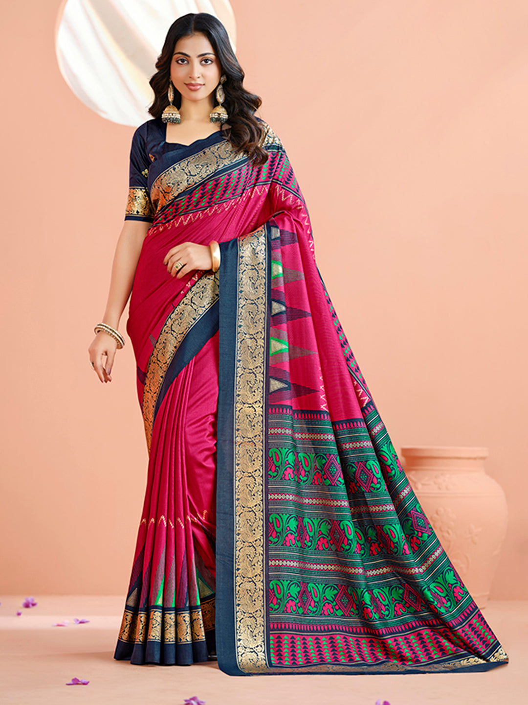 Printed Art Silk Saree